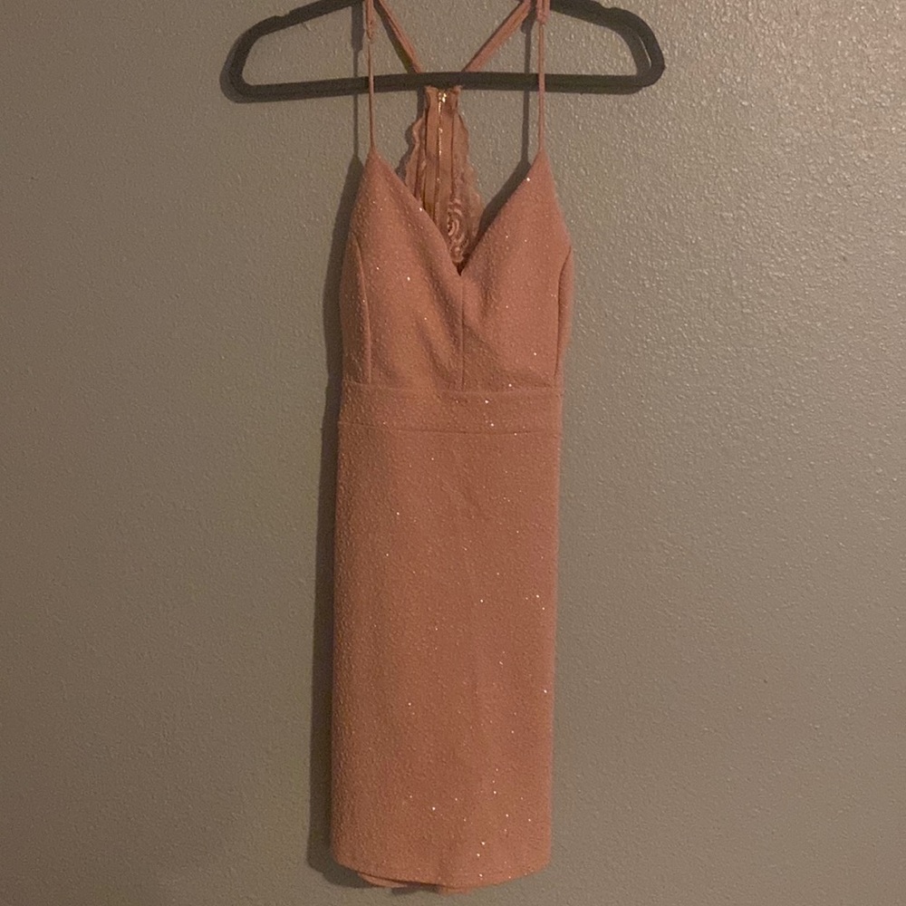 Baby pink sparkly Charlotte Russe dress.